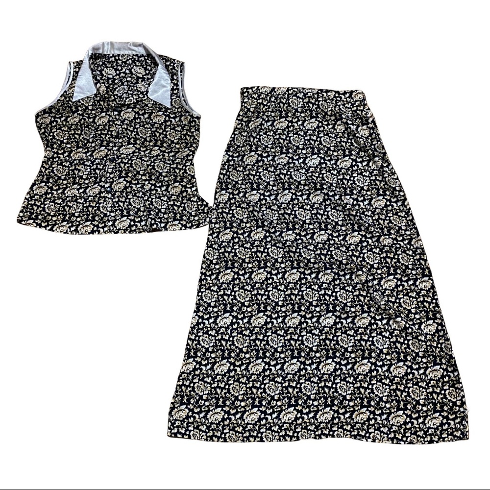 Vintage Floral Skirt Set